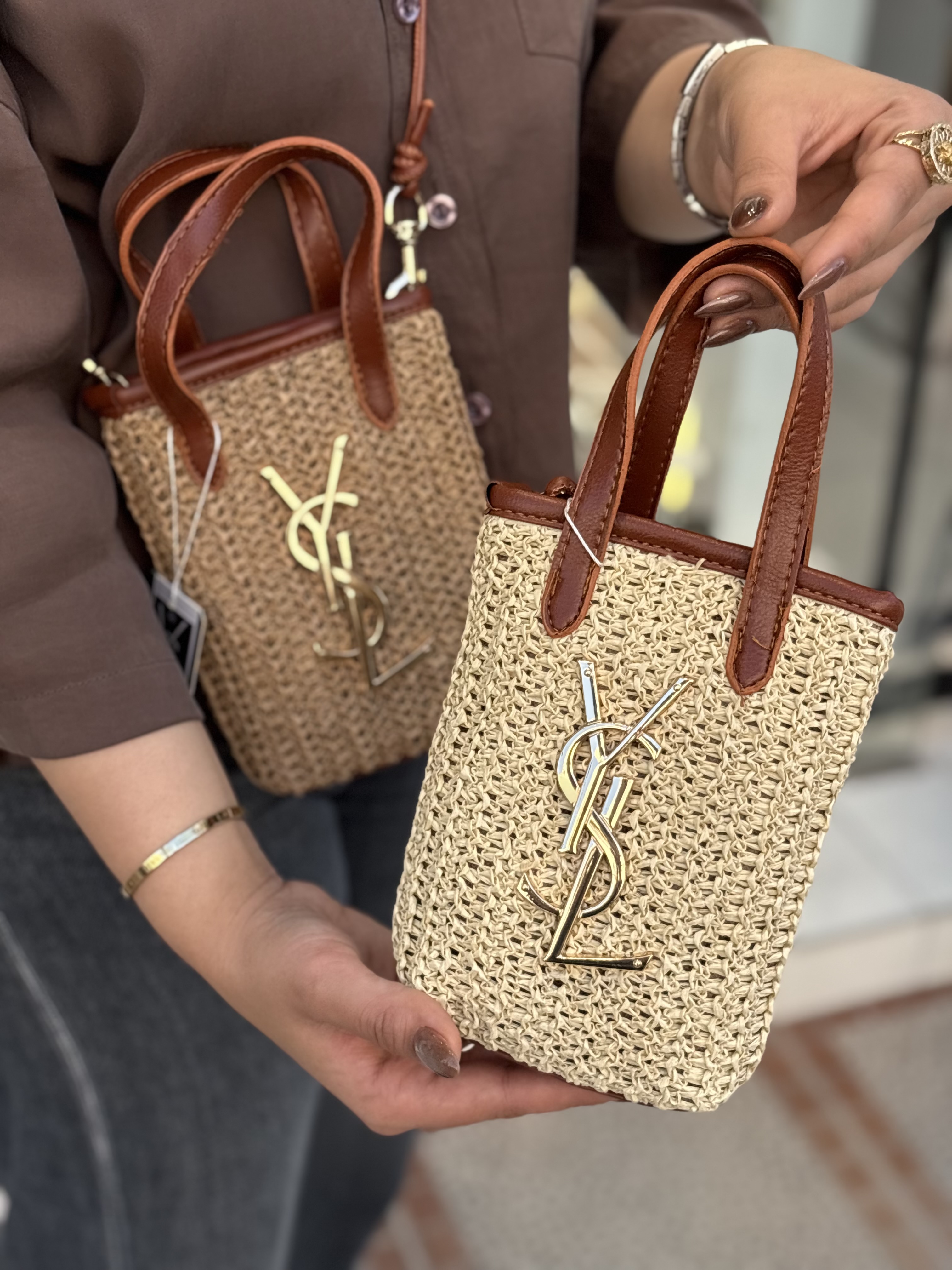 کیف کج Ysl رافیا